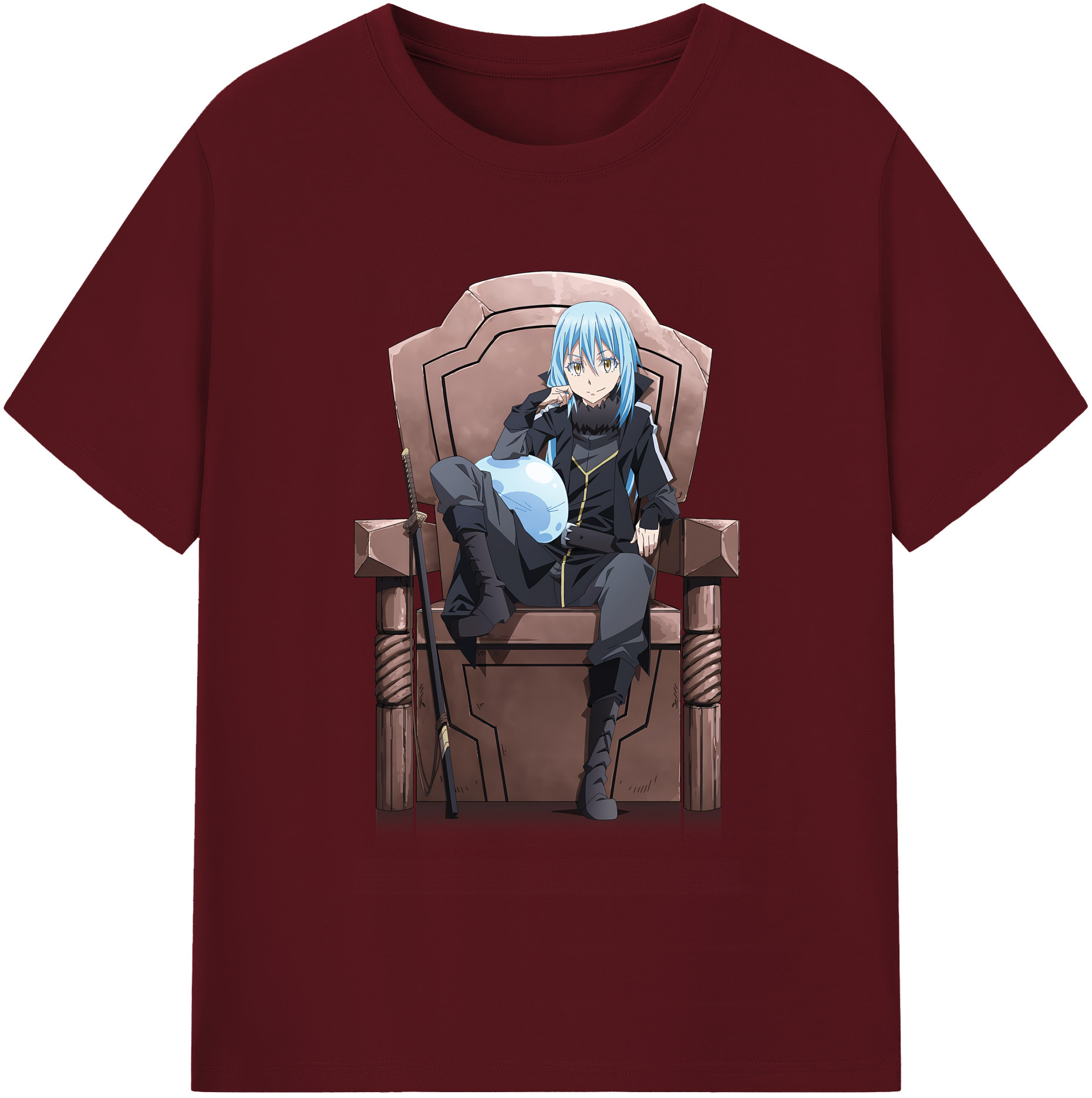 （画像用） 転スラ Regarding Reincarnated to Slime 綿100％半袖Tシャツ（フロントプリント）